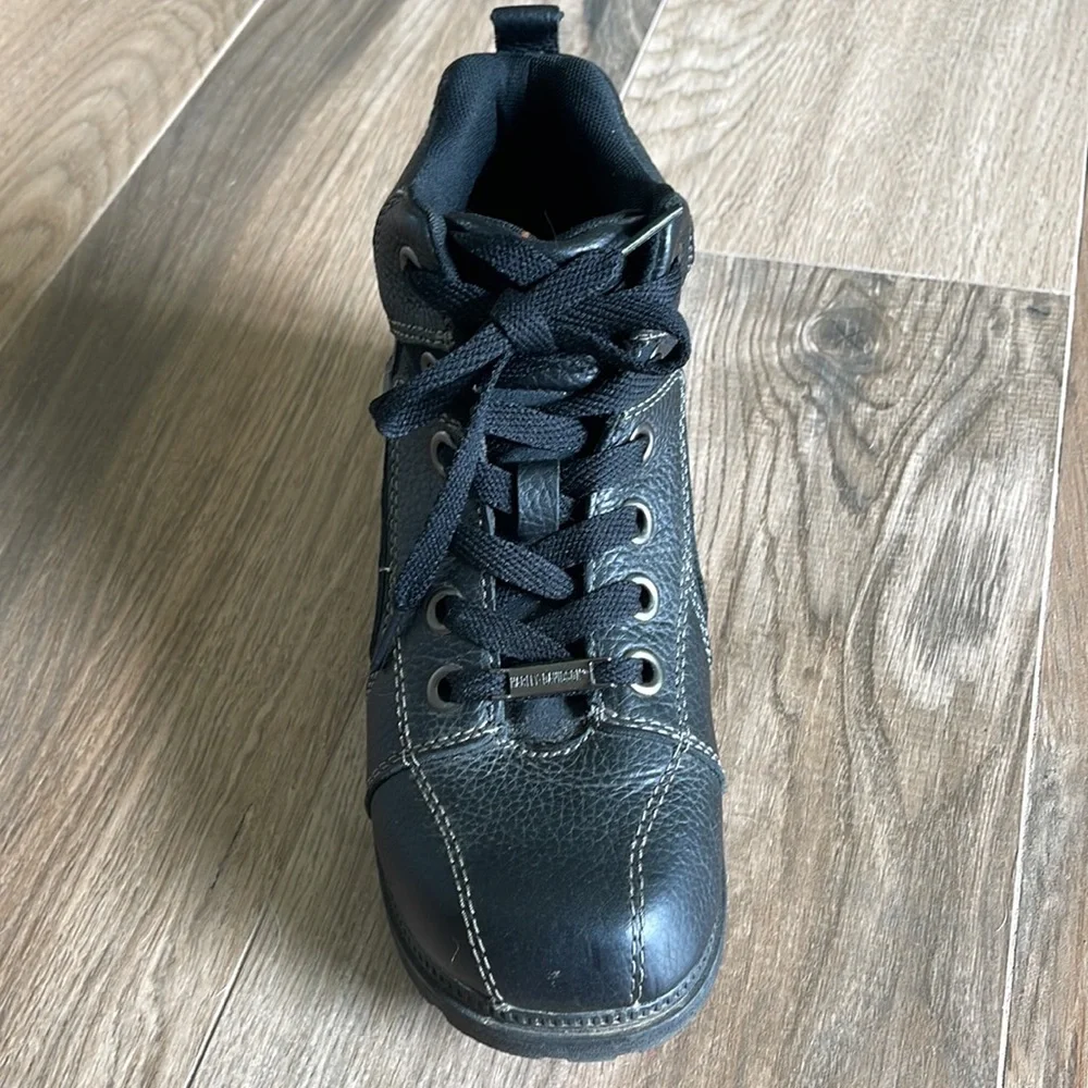 Harley-Davidson Motorcycle boots. Black low rise lace up boots size 9. Chunky - Picture 6 of 15